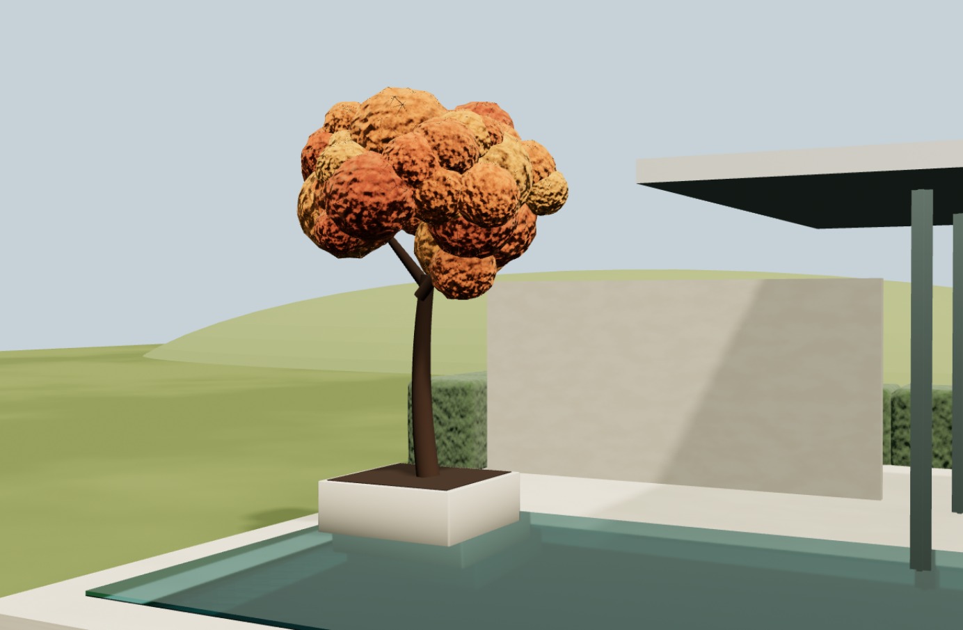 Pavilion maquette · Detail camera